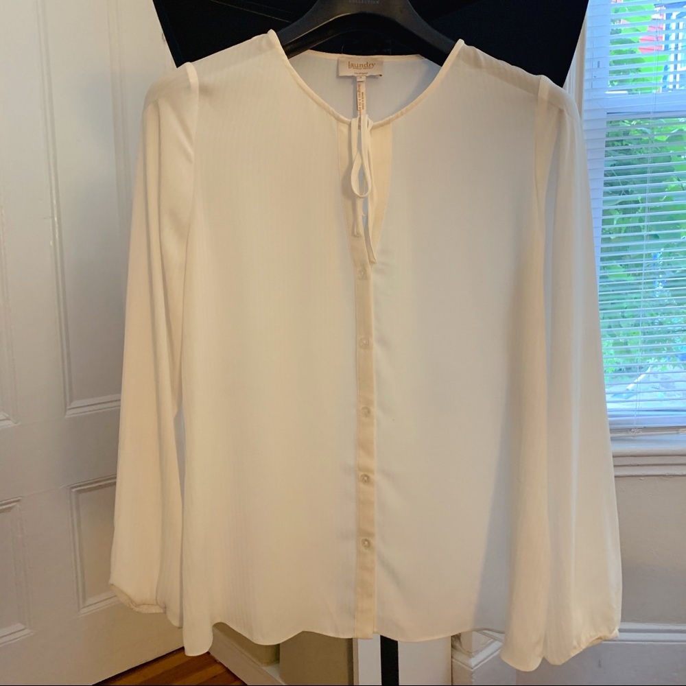 Laundry by Shelli Segal white blouse